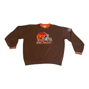Vtg 90s Cleveland Browns Starter Pro Line Sweatshirt Browns Helmet Crewneck XL - Picture 1 of 6