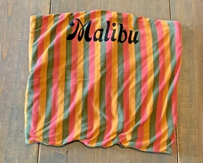 Mighty Fine Women's Juniors "MALIBU" Multicolored Striped Strapless Top Blouse L — 第 1/4 张图片
