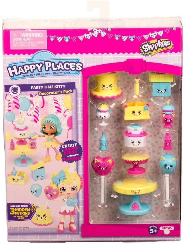 License 2 Play 56478 Happy Places Shopkins S3 Decorator Pack Party Time Kitty