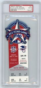 1995 MLB Baseball All Star Game Full Ticket PSA 8 NR MINT Conine MVP Ryan
