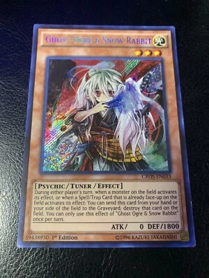 Yu-Gi-Oh! Ghost Ogre & Snow Rabbit CROS-EN033 Secret Rare 1st Ed LP - Image 1 of 2