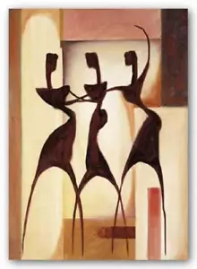 Island Ladies I Alfred Gockel Abstrakter Kunstdruck 20x28 - Bild 1 von 1
