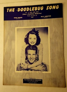 Sheet Music Ozzie Nelson Harriet Hilliard "The Doodlebug Song" ©1944 - Picture 1 of 2