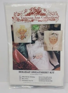 Holiday Sweatshirt Kit Mrs. Claus Cross Stitch The Vanessa-Ann Collection - Picture 1 of 2