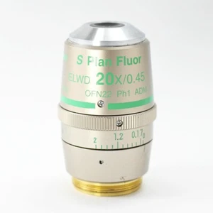 Objetivo Nikon S Plan Fluor ELWD 20x/0.45 OFN22 Ph1 ∞/0-2 WD 8.2-6.9 MRH48230 - Imagen 1 de 4