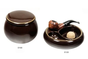 Vaso Portatabaco Posacenere Batti Pipe Poggiapipe Cerámica T.MORO LUBINSKI D165 - Imagen 1 de 1