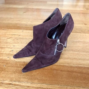 Sergio Rossi Brown Suede Heeled Ankle Boots, Size 40.5 EU/9 AUS/9.5 US - Picture 1 of 8