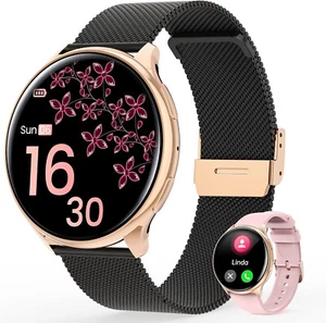 Smartwatch Damen mit Telefonfunktion Armbanduhr für iPhone Samsung Huawei - Bild 1 von 6