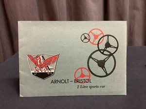 SEHR SELTENER Katalog 1954 ARNOLT BRISTOL 2 LITER Sportwagen Wettkampf Prospekt - Bild 1 von 3