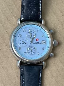 MICHELE CSX CHRONOGRAPH Uhr 71-2000/3000 schwarz silber Lederband - Bild 1 von 12