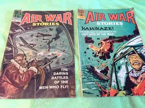 2 Air War Stories (Dell Comics 1964 & 1965) Comic Books - Picture 1 of 9