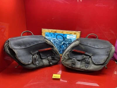 Harley 可转换鞍袋 Dyna FXDS-CON 皮革帆布原始设备制造商包 1995 1994 — 第 1/4 张图片