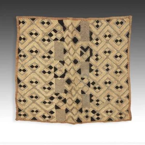 KUBA SHOOWA PRESTIGE PLATTENSCHNITT GESTAPELT RAFFIA D. R. OF CONGO ZENTRALAFRIKA 20. JH. - Bild 1 von 5