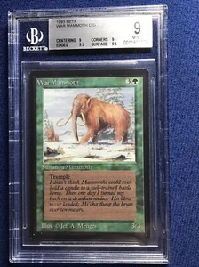 MTG BETA C G War Mammoth 9.5, 9.5 BGS 9 Quad++ MINT (GEM edges/surface) 1993 - Picture 1 of 2