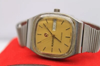 VINTAGE RADO VOYAGER 636.3251.4 DAY DATE AUTOMATIC 2836-1 STEEL SWISS MEN WATCH - Image 1 of 4