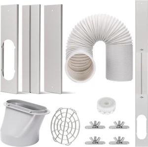 Portable AC Window Vent Kit with 5.9” Exhaust Hose Universal Window Seal Kit - Picture 1 of 6