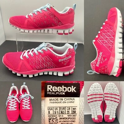 REEBOK REALFLEX 3D Running Sneakers Womens Sz 8 M Pink Training Shoe V61387 Shoe - Image 1 of 4