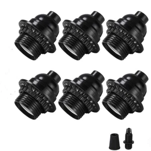 6 Pack Lamp Socket Replacement, Phenolic Medium Base Light Socket, E26 Screw Bul - Picture 1 of 12