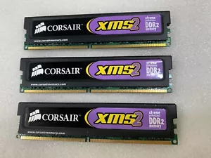 Corsair DDR2 3GB (3x 1GB) Xtreme Perf XMS2-6400 CM2X1024-6400C4 RAM Desktop - Picture 1 of 4