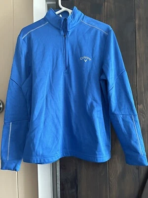 Pullover forrado de lana con cremallera azul pequeña Callaway Golf para hombre talla pequeña... Foto 1 de 3