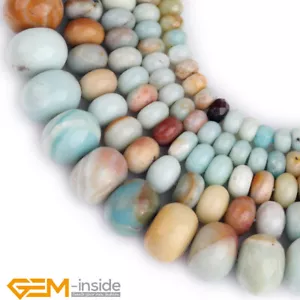 Amazonite Natural Gemstone Rondelle Spacer Heishi Beads For Jewelry Making 15" - Foto 1 di 43