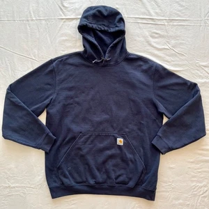Carhartt MEN'S L Hoodie Loose Fit Pullover Navy Blue Midweight #100121 - Picture 1 of 8