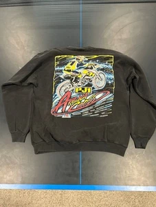 Vintage 90s PJ1 Arena Super Cross sweatshirt Murina tag XL Black Fader Long - Picture 1 of 8