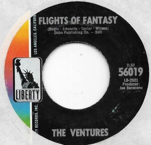 THE VENTURES Flights Of Fantasy/Vibrations on Liberty surf fuzz 45 HEAR - Picture 1 of 2