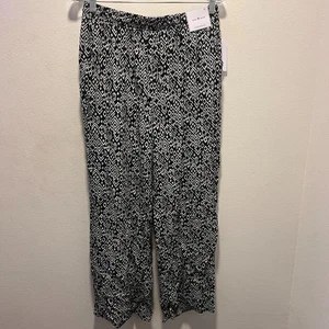 Love Wish schwarz-weiße fließende Schlupfhose Größe L - Bild 1 von 6