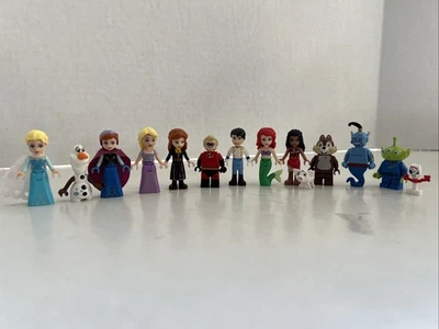Lego Disney Mini Figura Lote De 14 Princesa Príncipe Héroe Frozen Ariel Moana Usado Foto 1 de 4