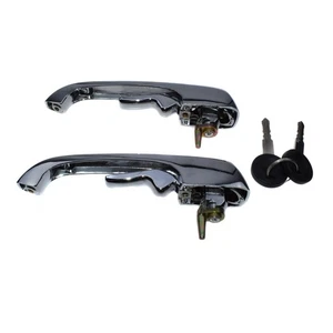 New Pair Chrome Outside Door Handles For VW Transporter 1969-1979 211898205F _ - Picture 1 of 11