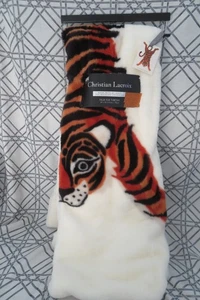 NWT CHRISTIAN LACROIX Faux Fur TIGER THROW BLANKET Large 50"x70" - Picture 1 of 7