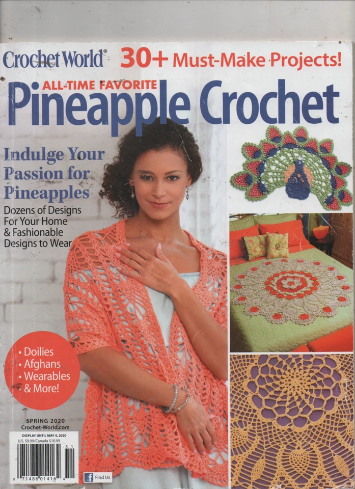 Crochet World All - Time Favorite PIneapple 钩针杂志 2020 年春季 114 件装 — 第 1/1 张图片