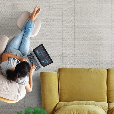 Flatweave Geometric Herringbone Multi Size Ivory Hand Loomed Wool Area Rug - Image 1 of 4