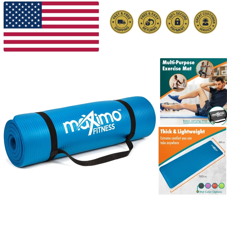 Estera de Yoga - Estera de Ejercicio Multiusos para Hombres, Mujeres y Niños, Ideal Antideslizante... Foto 1 de 4