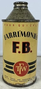 Vintage 1940's Cone Top Farrimond's F B TFW Newtown Brewery Wigan - Picture 1 of 7