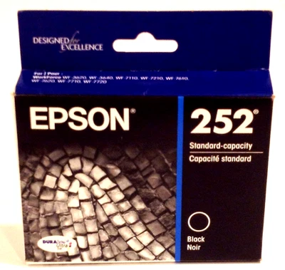 Cartucho de tinta negro original Epson 252 T252120-S caja sellada nuevo 07/2026 Foto 1 de 4