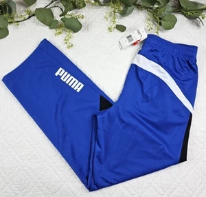 NWT Puma Kids Men's Blue Jogger Pants Size XL - Picture 1 of 10