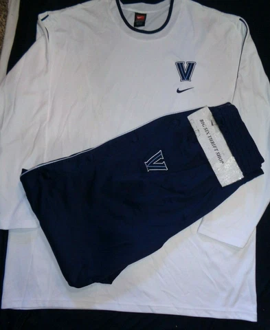 Villanova Wildcats Mens Nike Long Sleeve Basketball Shirt and Pants Size XXL Cover