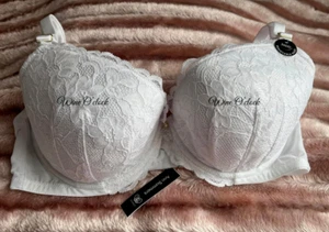 Ann Summers Sexy Lace New Padded Push Up Plunge Bra White 30A to 44G - Picture 1 of 9