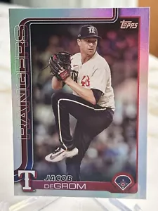 2025 Topps Series 1 #208 Jacob deGrom Rainbow Foil Parallel Rangers - Picture 1 of 2