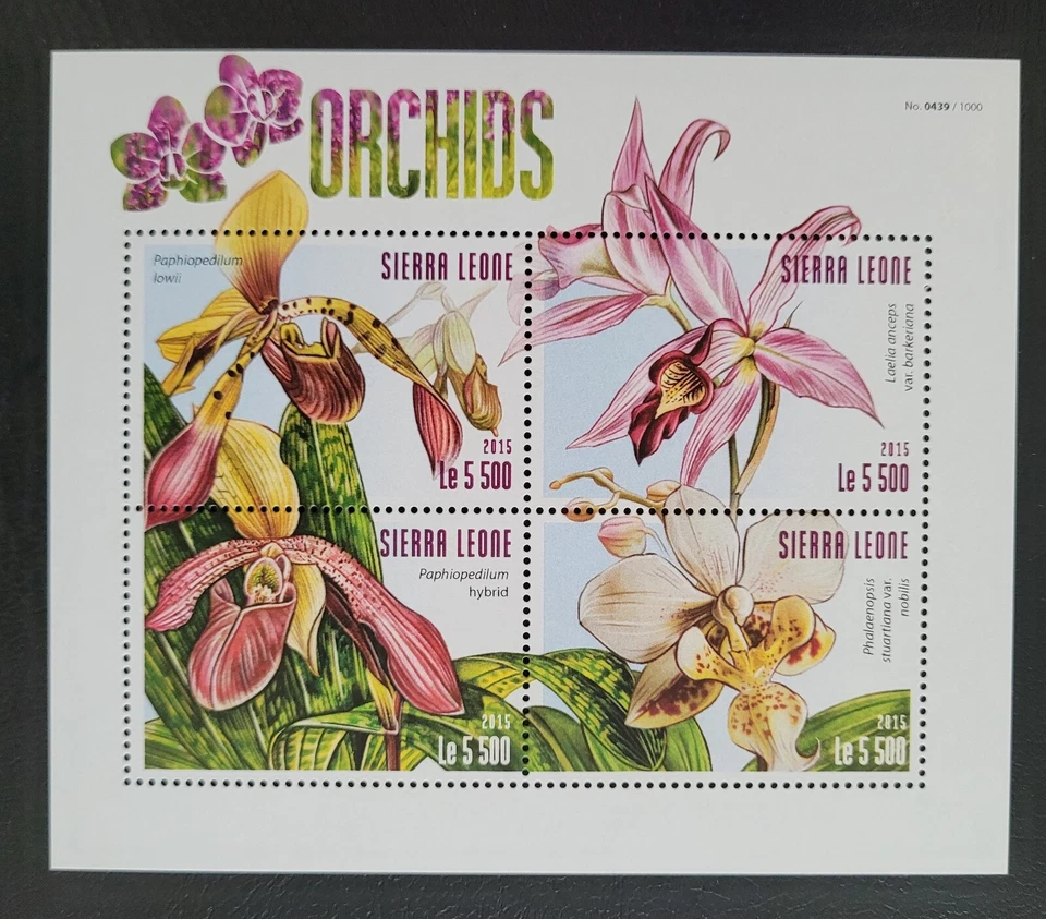 Sierra Leone 2015 / Flowers - Orchids  / 4v ms - Image 1 of 1