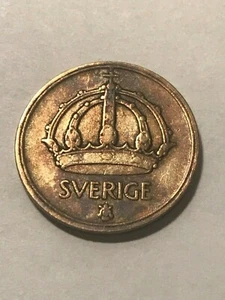 1943-G Sweden 25 Ore Silver VF++ #17761 - Picture 1 of 2