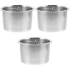 Set Of 3 Stainless Steel Espresso Filter Reusable Coffee Cups American Style
