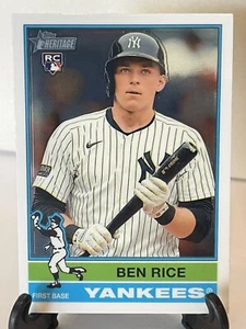 Ben Rice RC SP 2025 Topps Heritage Chrome #406 New York Yankees - Picture 1 of 2