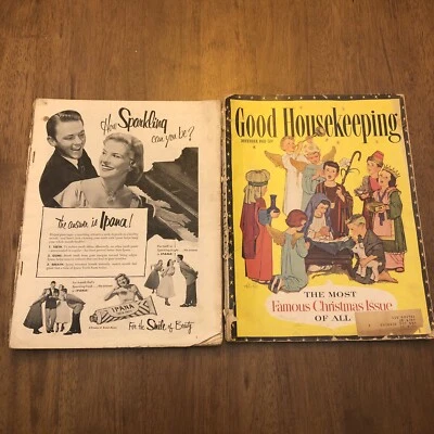 VTG Good Housekeeping Magazine LOT OF 2 Christmas Dec 1953 Nov 1951 Ads Tobacco - Image 1 of 4