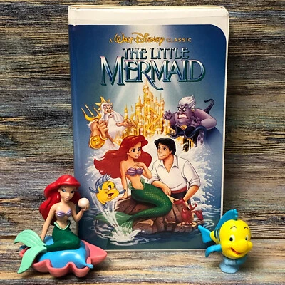Walt Disney The Little Mermaid Movie VHS The Classics Black Diamond Banned Art - Image 1 of 4