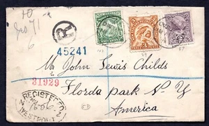 NUEVA ZELANDA 1906 REGISTRADO "WESTPOINT" DE CHARLESTON A FLORIDA - Imagen 1 de 2