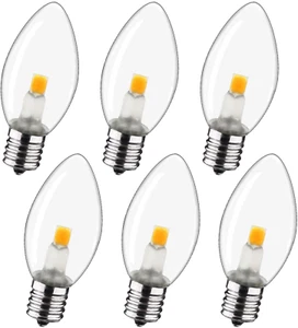 Night Light Bulb – C7 E12 LED Bulbs – Candelabra, 0.6 Watt Equivalent 7W Incande - Picture 1 of 12