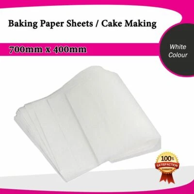 Baking Paper 705x400mm 500 Sheets Silicone Greaseproof Sheet Bakeware Mat - image 1 of 2